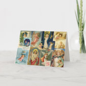 ヴィンテージクリスマスエンジェルズメッセージ内Holid シーズンカード (正面)