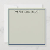 ヴィンテージクリスマスエンジェルチャイルドホワイトウィングスインディゴ カード (裏面)