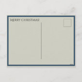 ヴィンテージクリスマスエンジェルチャイルドホワイトウィングスインディゴ シーズンポストカード (裏面)