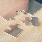 ヴィンテージクリスマスエンジェルチャイルドホワイトウィングスインディゴ ジグソーパズル (側面)