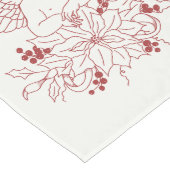 ヴィンテージクリスマスエンジェルテーブルランナー – レッドインク ロングテーブルランナー (コーナー)