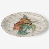 ヴィンテージクリスマスエンジェルビクトリアンズ – クラシック ペーパープレート (アングル)