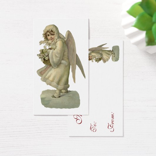 ヴィンテージクリスマスエンジェルビクトリアンフラワーダイカット (デスク)