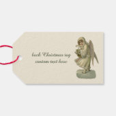 ヴィンテージクリスマスエンジェルビクトリアンフラワーダイカット ギフトタグ (裏面横)