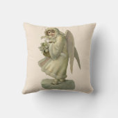 ヴィンテージクリスマスエンジェルビクトリアンフラワーダイカット クッション (裏面)