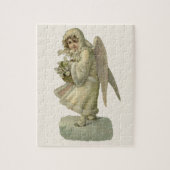 ヴィンテージクリスマスエンジェルビクトリアンフラワーダイカット ジグソーパズル (縦)