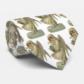 ヴィンテージクリスマスエンジェルビクトリアンフラワーダイカット ネクタイ (ロール)