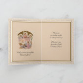 ヴィンテージクリスマスエンジェルベビーイエズインマンガー シーズンカード (内部)