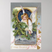 ヴィンテージクリスマスエンジェルホリデーデコールポスター ポスター (正面)