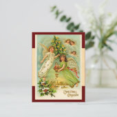 ヴィンテージクリスマスエンジェルポストカード シーズンポストカード (スタンド正面)