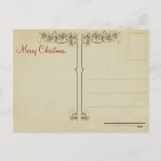 ヴィンテージクリスマスエンジェルポストカード シーズンポストカード (裏面)