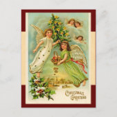 ヴィンテージクリスマスエンジェルポストカード シーズンポストカード (正面)