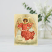 ヴィンテージクリスマスエンジェルポストカード シーズンポストカード (スタンド正面)