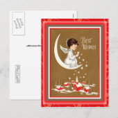 ヴィンテージクリスマスエンジェルポストカード シーズンポストカード (正面/裏面)