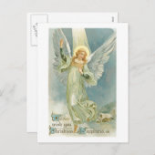 ヴィンテージクリスマスエンジェルポストカード シーズンポストカード (正面/裏面)