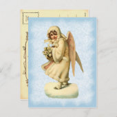ヴィンテージクリスマスエンジェルポストカード シーズンポストカード (正面/裏面)