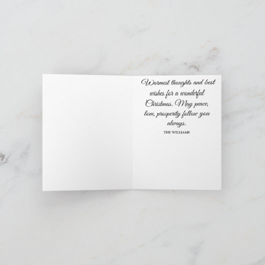 ヴィンテージクリスマスエンジェルレディと子供用カード サンキューカード (内部)