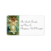 ヴィンテージクリスマスエンジェル住所 シール (正面)