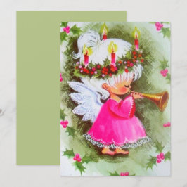 ヴィンテージクリスマスエンジェル遊ズ・ミュージックホリデー シーズンカード