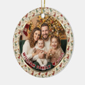 ヴィンテージクリスマスエンジェル カスタム写真＆名前 セラミックオーナメント (左)