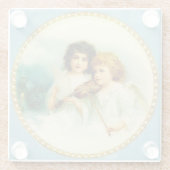 ヴィンテージクリスマスエンジェル ガラスコースター (裏面)