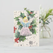 ヴィンテージクリスマスエンジェル シーズンカード (スタンド正面)