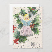 ヴィンテージクリスマスエンジェル シーズンカード (正面/裏面)