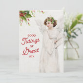 ヴィンテージクリスマスエンジェル シーズンカード (スタンド正面)