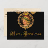 ヴィンテージクリスマスエンジェル シーズンポストカード (正面/裏面)