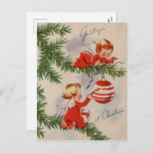 ヴィンテージクリスマスエンジェル シーズンポストカード (正面/裏面)