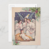ヴィンテージクリスマスエンジェル シーズンポストカード (正面/裏面)