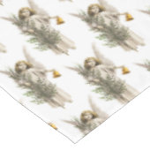 ヴィンテージクリスマスエンジェル&ツリーホリデイ テーブルクロス (アングル)