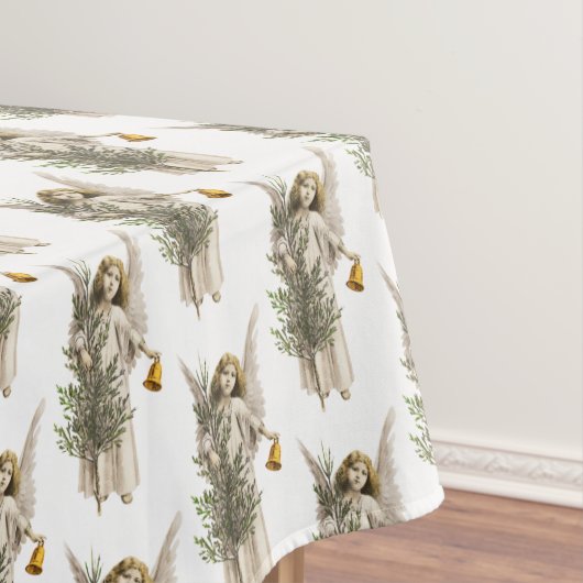 ヴィンテージクリスマスエンジェル&ツリーホリデイ テーブルクロス (インサイチュ)