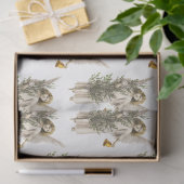 ヴィンテージクリスマスエンジェル&ツリーホリデイ 薄葉紙 (ギフト)