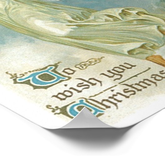 ヴィンテージクリスマスエンジェル ポスター (角)