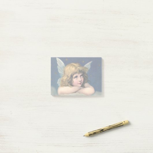 ヴィンテージクリスマスエンジェル ポストイット (デスク上)