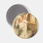 ヴィンテージクリスマスエンジェル マグネット (正面/裏面)