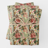 ヴィンテージクリスマスエンジェル ラッピングペーパーシート (インサイチュ)