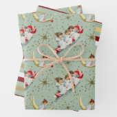 ヴィンテージクリスマスエンジェル ラッピングペーパーシート (インサイチュ)