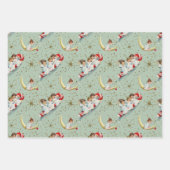 ヴィンテージクリスマスエンジェル ラッピングペーパーシート (正面)