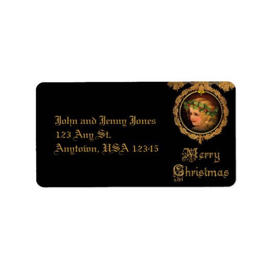 ヴィンテージクリスマスエンジェル ラベル (正面)