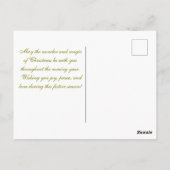 ヴィンテージクリスマスエンジェル、子供と鳥 ポストカード (裏面)