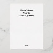 ヴィンテージクリスマスエンジェル 箔シーズンカード (裏面)