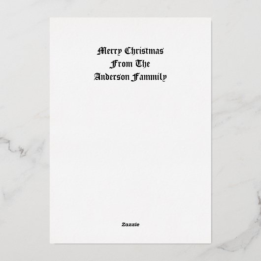 ヴィンテージクリスマスエンジェル 箔シーズンカード (裏面)