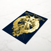 ヴィンテージクリスマスエンジェル 箔シーズンカード (回転した状態)