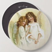 ヴィンテージクリスマスエンジェル 缶バッジ (正面&裏面)