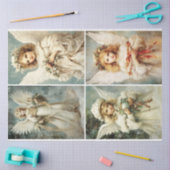 ヴィンテージクリスマスエンジェル 薄葉紙 (クラフト)