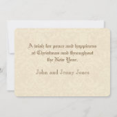 ヴィンテージクリスマスエンジェルin金ゴールドホリーフレーム シーズンカード (裏面)