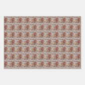 ヴィンテージクリスマスエンボス村 ラッピングペーパーシート (正面2)