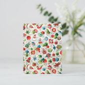 ヴィンテージクリスマスオルメンズイラストレーション シーズンポストカード (スタンド正面)